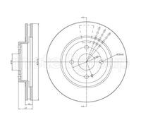 METELLI 2X Disque De Frein Avant Ø258 Mm Ventilé Pour Mazda 323 F VI BJ 1.6 1.5