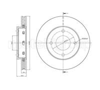 2x Disque de frein ventilé 23-0623C METELLI pour SMART MITSUBISHI