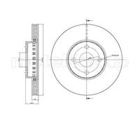 2x Disque de frein ventilé 23-0639C METELLI pour TOYOTA COROLLA Break
