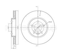 2x Disque de frein ventilé 23-0643 METELLI pour ROVER MG
