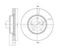 2x Disque de frein ventilé 23-0646C METELLI pour TOYOTA LEXUS