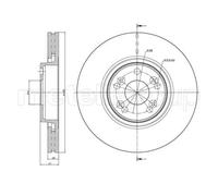 2x Disque de frein ventilé 23-0673C METELLI pour RENAULT VEL SATIS LAGUNA II
