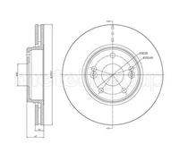 2x Disque de frein ventilé 23-0676C METELLI pour RENAULT LAGUNA II