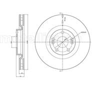 2x Disque de frein ventilé 23-0678 METELLI pour RENAULT ESPACE III AVANTIME