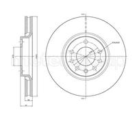 2x Disque de frein ventilé 23-0681C METELLI pour CADILLAC SAAB OPEL