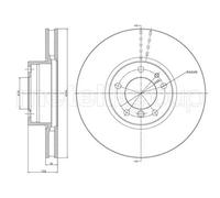 2x Disque de frein ventilé 23-0693C METELLI pour BMW 5 5 Touring