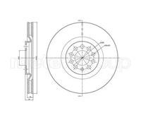 2x Disque de frein ventilé 23-0706C METELLI pour AUDI SEAT VW SKODA