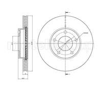 2x Disque de frein ventilé 23-0729C METELLI pour MAZDA 3 3 A trois volumes 5