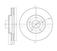 2x Disque de frein ventilé 23-0764C METELLI pour NISSAN ALMERA TINO X-TRAIL I