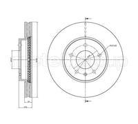 2x Disque de frein ventilé 23-0894C METELLI pour OPEL CHEVROLET
