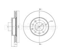 2x Disque de frein ventilé 23-0901C METELLI pour MAZDA 626 V Station Wagon