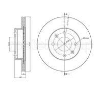 METELLI 2X Disque De Frein Avant Ø241 Mm Pour Hyundai I10 BA IA 1.0 1.2 1.1 I10