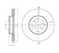 2x Disque de frein ventilé 23-0944C METELLI pour TOYOTA YARIS