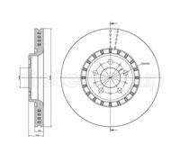 2x Disque de frein ventilé 23-0974C METELLI pour VOLVO XC90 I XC90 I VAN