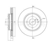 2x Disque de frein ventilé 23-0983 METELLI pour MAZDA 2