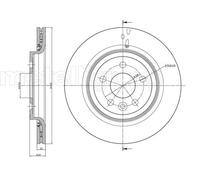 2x Disque de frein ventilé 23-0993C METELLI pour VOLVO V60 I V70 III S80 II