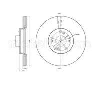 2x Disque de frein ventilé 23-0997C METELLI pour HONDA ACCORD VII