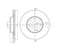 2x Disque de frein ventilé 23-0999 METELLI pour MAZDA MX-5 I MX-5 II