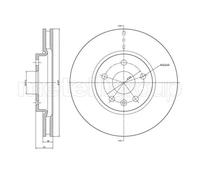 2x Disque de frein ventilé 23-1005C METELLI pour SAAB OPEL CHEVROLET