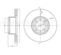2x Disque de frein ventilé 23-1040C METELLI pour IVECO DAILY IV Fourgon