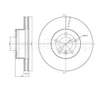 2x Disque de frein ventilé 23-1068C METELLI pour BMW 7