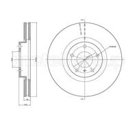 2x Disque de frein ventilé 23-1070C METELLI pour INFINITI NISSAN