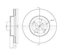 2x Disque de frein ventilé 23-1082C METELLI pour CITROËN HONDA
