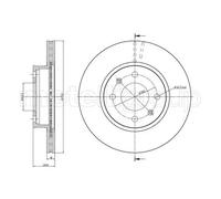 2x Disque de frein ventilé 23-1104 METELLI pour HYUNDAI KIA