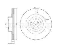 2x Disque de frein ventilé 23-1132C METELLI pour SUBARU TOYOTA