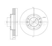 2x Disque de frein ventilé 23-1174C METELLI pour KIA