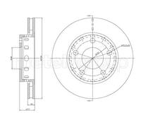 2x Disque de frein ventilé 23-1210C METELLI pour AUDI VW