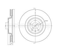 2x Disque de frein ventilé 23-1250C METELLI pour AUDI PORSCHE