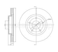 2x Disque de frein ventilé 23-1252C METELLI pour NISSAN JUKE JUKE Van