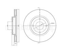 2x Disque de frein ventilé 23-1259C METELLI pour NISSAN CUBE