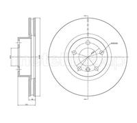 2x Disque de frein ventilé 23-1260C METELLI pour BMW X3 X4