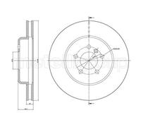 2x Disque de frein ventilé 23-1268C METELLI pour BMW 5 6 Décapotable 6 Coupé 7