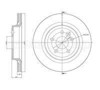 2x Disque de frein ventilé 23-1273C METELLI pour VOLVO XC60 I SUV