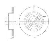 2x Disque de frein ventilé 23-1281C METELLI pour BMW 5 5 Touring