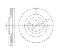 2x Disque de frein ventilé 23-1315C METELLI pour AUDI PORSCHE VW