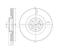 2x Disque de frein ventilé 23-1319C METELLI pour LANCIA DELTA III
