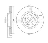 2x Disque de frein ventilé 23-1324C METELLI pour HONDA ACCORD VIII