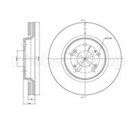 METELLI 2x Disque de Frein Ø293mm Avant Ventilé pour Honda Cr III 2.0i-VTEC 4WD