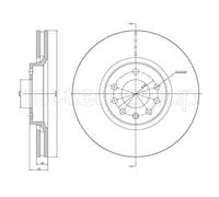 2x Disque de frein ventilé 23-1353C METELLI pour CADILLAC SAAB OPEL