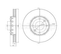 2x Disque de frein ventilé 23-1355C METELLI pour KIA CARENS II Monospace