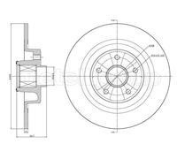 2x Disque de frein ventilé 23-1396 METELLI pour RENAULT VEL SATIS ESPACE IV