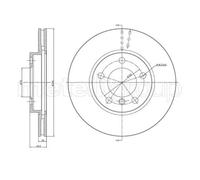 2x Disque de frein ventilé 23-1408C METELLI pour MINI MINI COUNTRYMAN