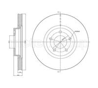 2x Disque de frein ventilé 23-1417C METELLI pour MAZDA 3