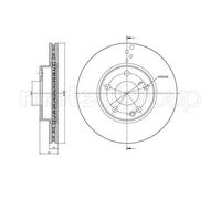 2x Disque de frein ventilé 23-1438C METELLI pour MERCEDES-BENZ