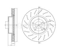 2x Disque de frein ventilé 23-1459FC METELLI pour MERCEDES-BENZ