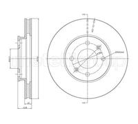 Disque De Frein Metelli 23-1479C pour Hyundai Kia